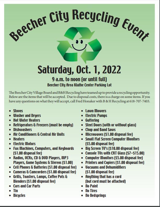Beecher City Recycling Event